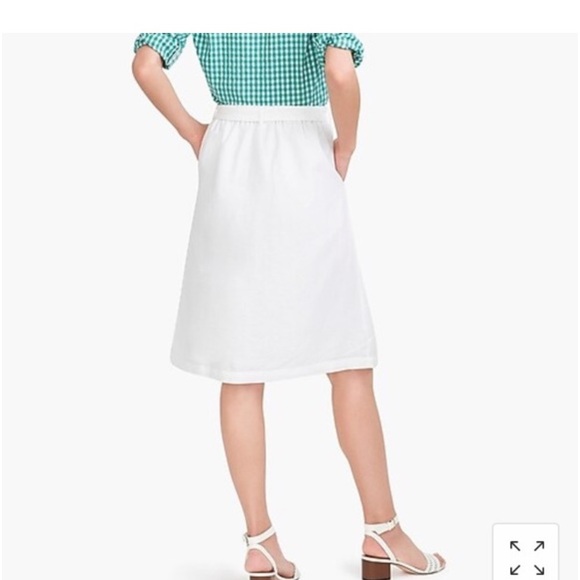 J. Crew Linen Bow Skirt White Size XXS NWT - Picture 3 of 14